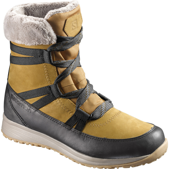 Salomon Israel HEIKA LTR CS WP - Mens Winter Boots - Brown/Black (BFGN-62095)